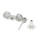 Opulent CZ Round Cluster Necklace Set