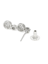 Opulent CZ Round Cluster Necklace Set