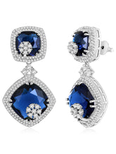 Stunning Blue & White CZ Gold Set