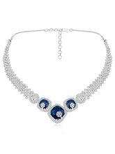 Stunning Blue & White CZ Gold Set