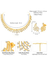 Gilded Floral Fantasy CZ Jewellery Set