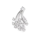 Gilded Floral Fantasy CZ Jewellery Set in Silver featuring Cubic Zirconia necklace earrings set 
