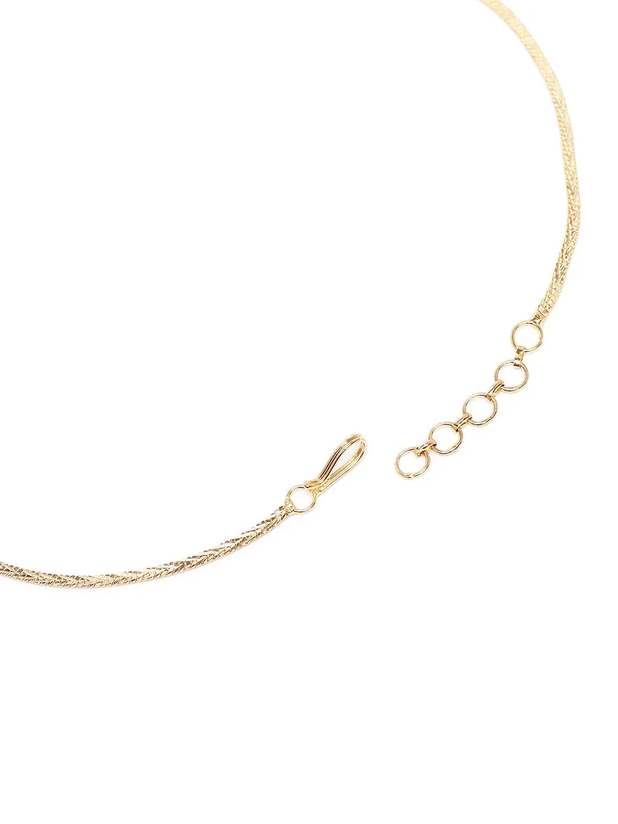 CZ & Pearl Studded Necklace Set - Gold