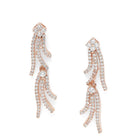 CZ Studded Flowing Charm Necklace Set