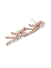 CZ Studded Flowing Charm Necklace Set