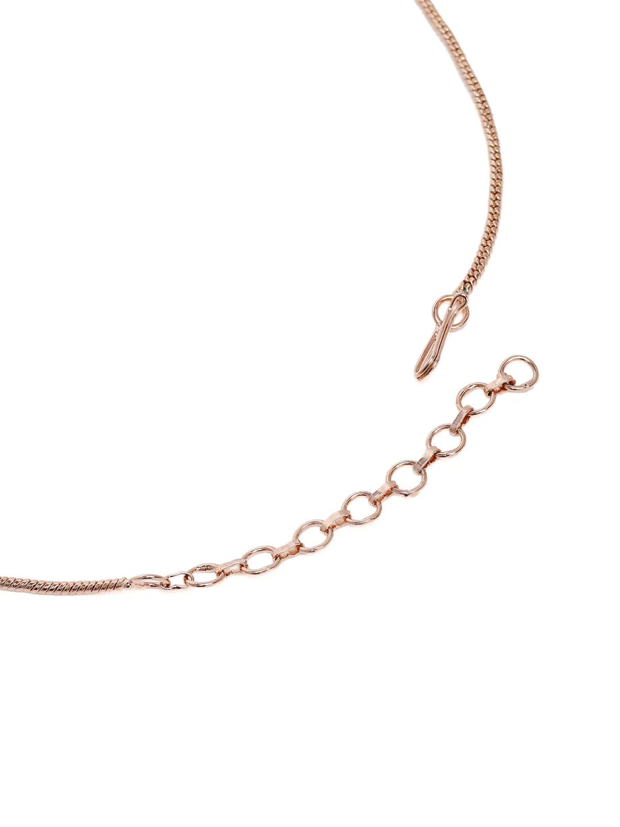 CZ Studded Flowing Charm Necklace Set