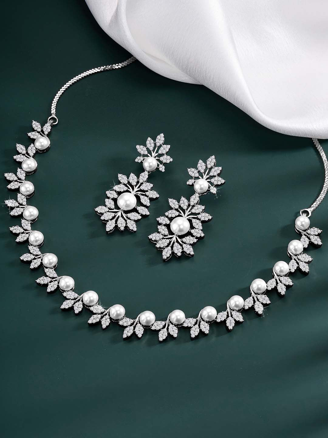 Lustrous Luxe CZ Necklace Set