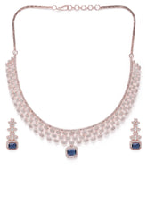 Sparkling Cascade Sapphire Necklace Set