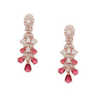 Royal Flow CZ Ruby Necklace Set
