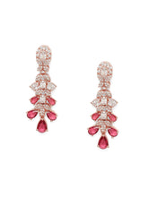 Royal Flow CZ Ruby Necklace Set