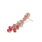 Royal Flow CZ Ruby Necklace Set