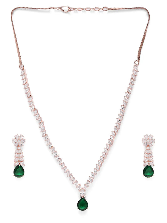 Regal Shine Crystal Necklace Set