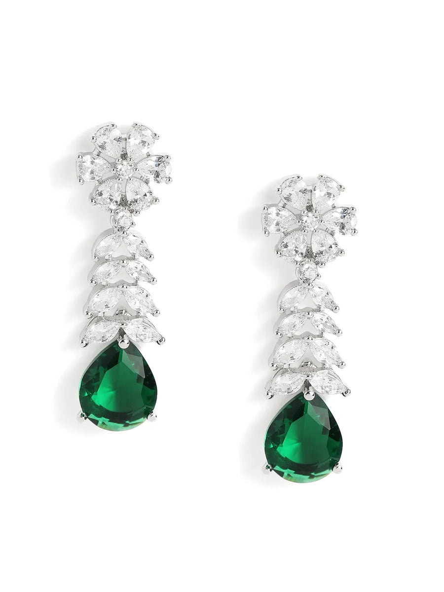 Elegant Crystal Drop Necklace Earring