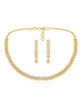 Chic Shine CZ Studded Necklace Set