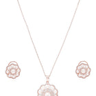 Glowing Bloom Pearl Pendant Set