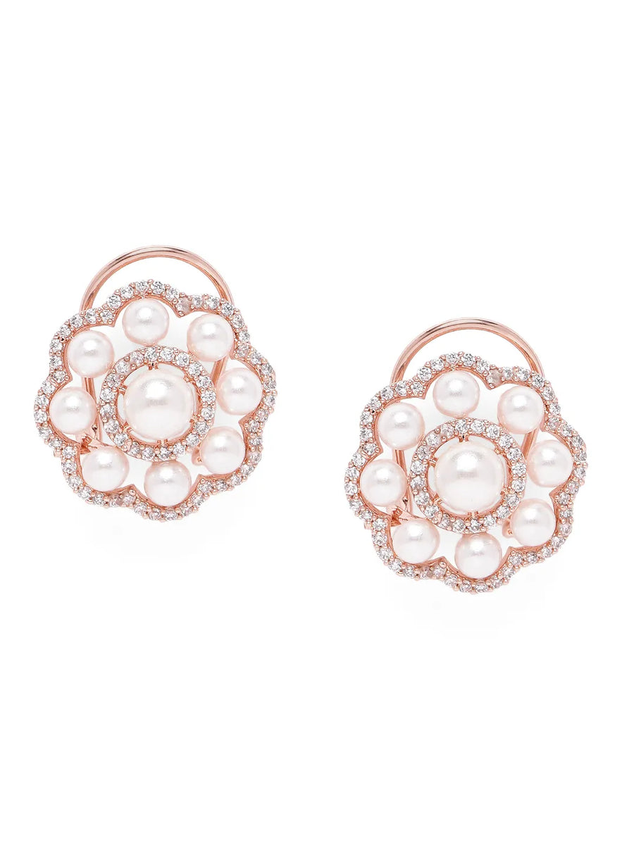 Glowing Bloom Pearl Pendant Set