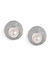 Classic Orbit Pearl CZ Pendant Set