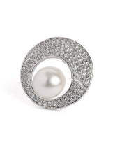 Classic Orbit Pearl CZ Pendant Set