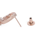 Graceful CZ Dangle Pendant & Earrings - Rose Gold
