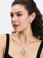 Dazzling CZ Sunburst Jewelry Set