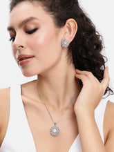 Elegant Faux Pearl and CZ Floral Duo