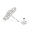 Elegant Faux Pearl and CZ Floral Duo - Silver