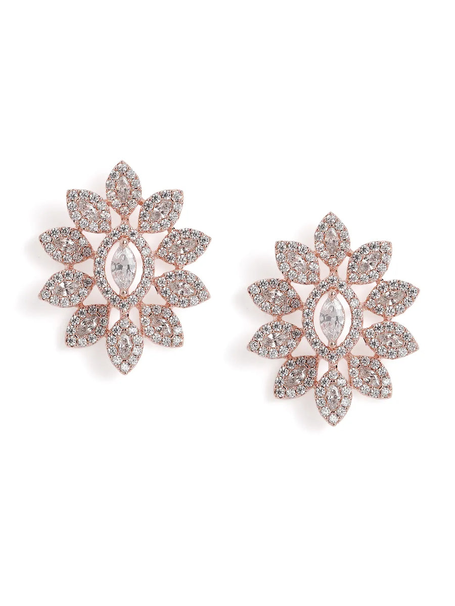 Timeless Sparkling CZ Leaf Cluster Set