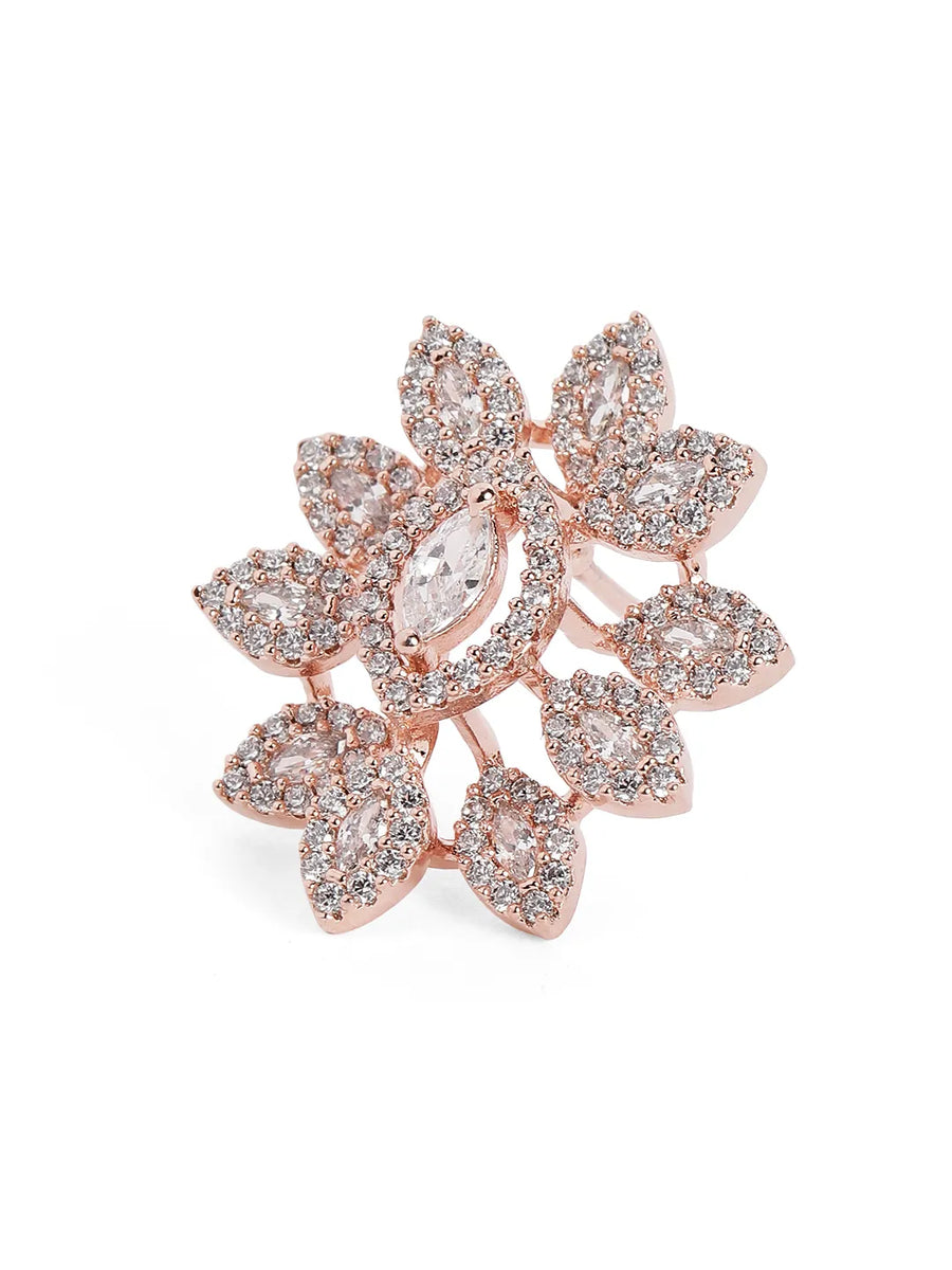 Timeless Sparkling CZ Leaf Cluster Set