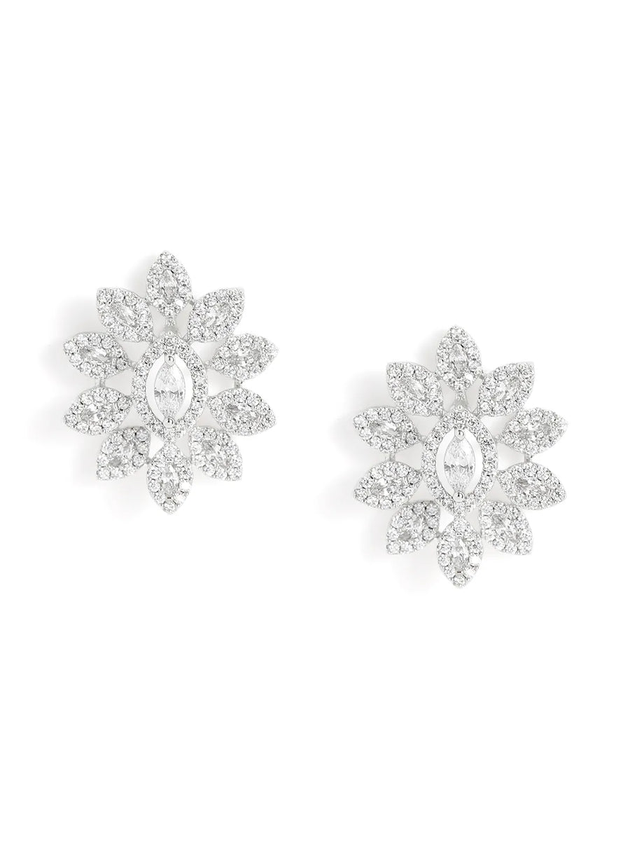 Timeless Sparkling CZ Leaf Cluster Set