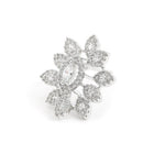 Timeless Sparkling CZ Leaf Cluster Set - Silver