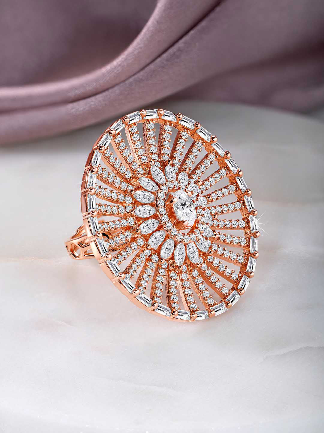 Dazzling Sparkle CZ Statement Ring