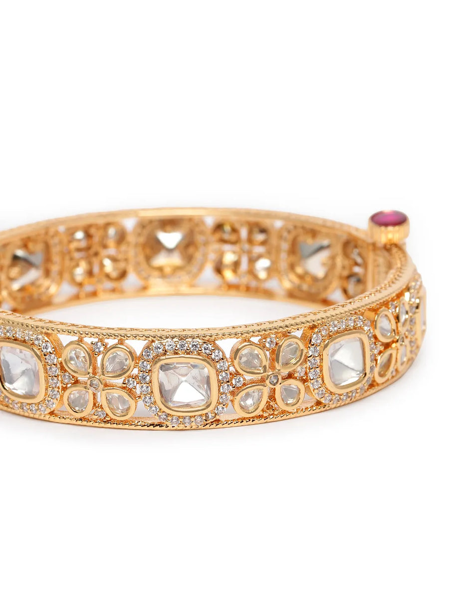 Timeless Elegance Kundan Gold Bangle