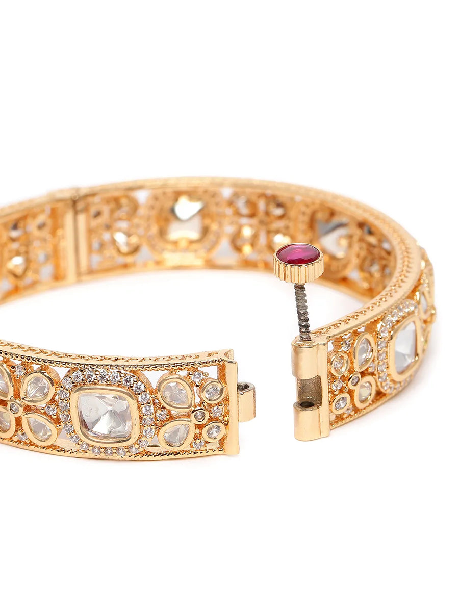 Timeless Elegance Kundan Gold Bangle