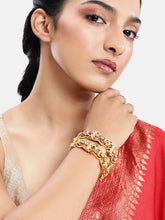 Peora Nakshi Lakshmi Ruby Emerald Bangles