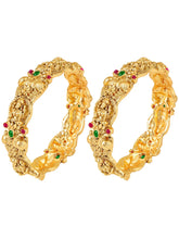 Peora Nakshi Lakshmi Ruby Emerald Bangles