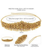 Traditional Laxmi Motify Belly Chain - Gold