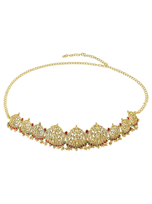 Laxmi Inspired Floral Waist Chain - Gold