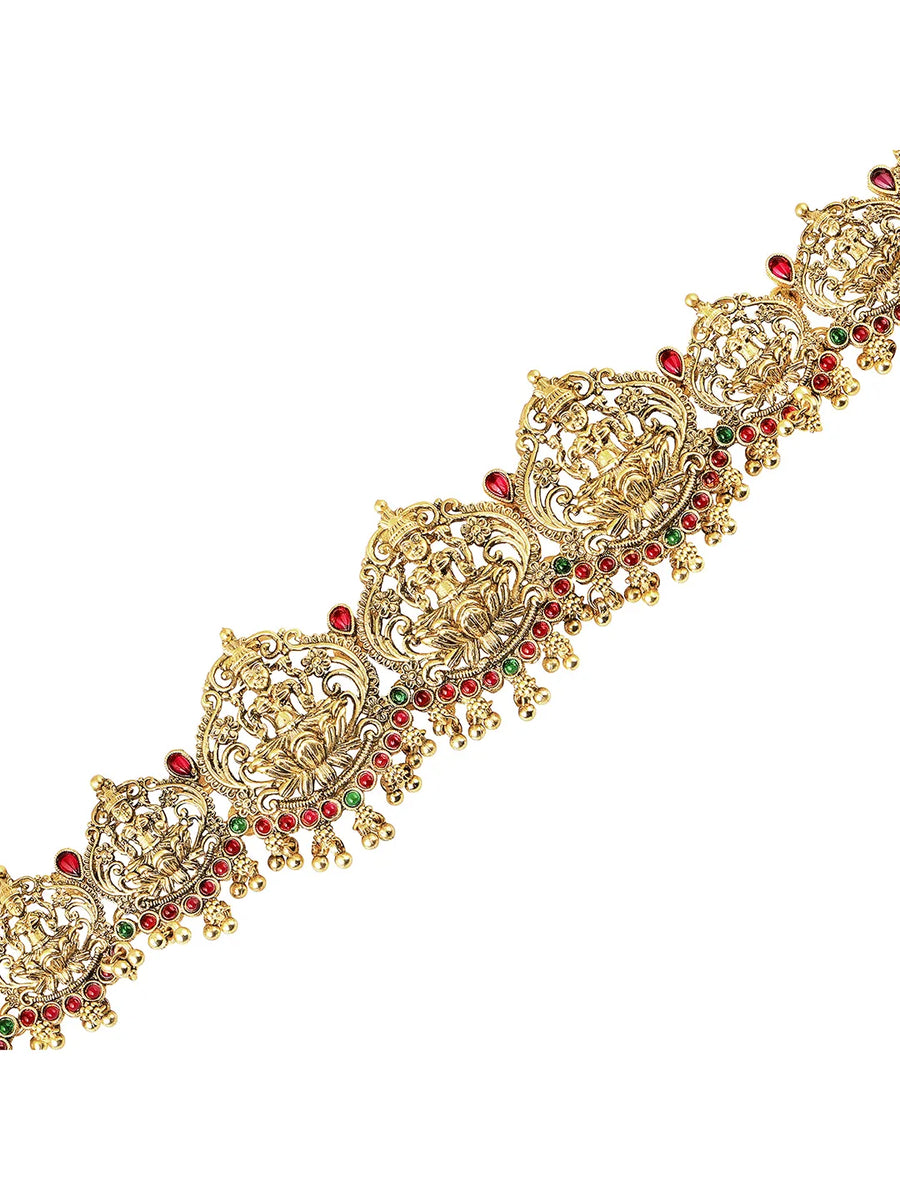 Laxmi Inspired Floral Waist Chain - Gold
