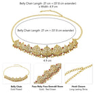 Laxmi Inspired Floral Waist Chain - Gold