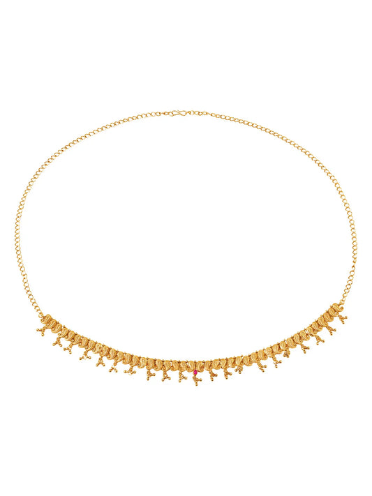 Charming Paisley Pattern Belly Chain - Gold