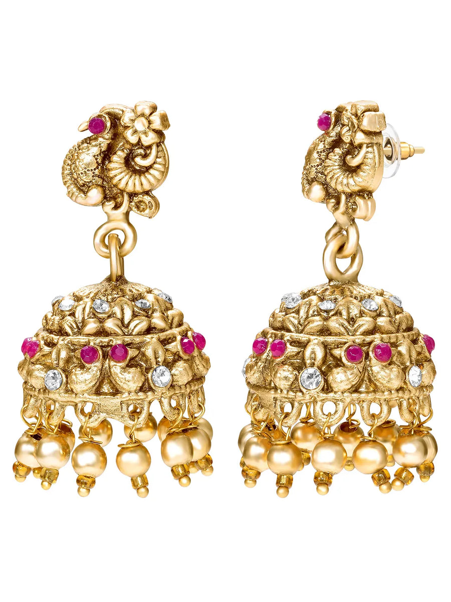 Peora Traditiional Temple Bridal Set - Gold