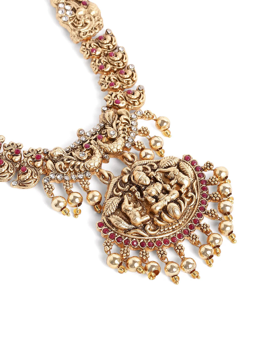 Peora Traditiional Temple Bridal Set - Gold