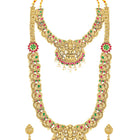 Peora Mahalaxmi Temple Bridal Set - Gold