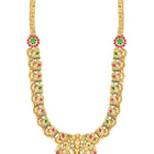 Peora Mahalaxmi Temple Bridal Set - Gold