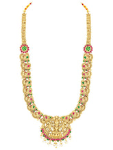 Peora Mahalaxmi Temple Bridal Set - Gold