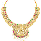 Peora Mahalaxmi Temple Bridal Set - Gold
