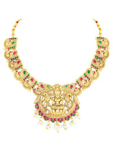 Peora Mahalaxmi Temple Bridal Set - Gold