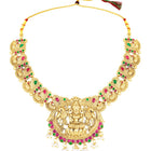 Peora Mahalaxmi Temple Bridal Set - Gold