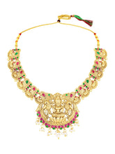 Peora Mahalaxmi Temple Bridal Set - Gold