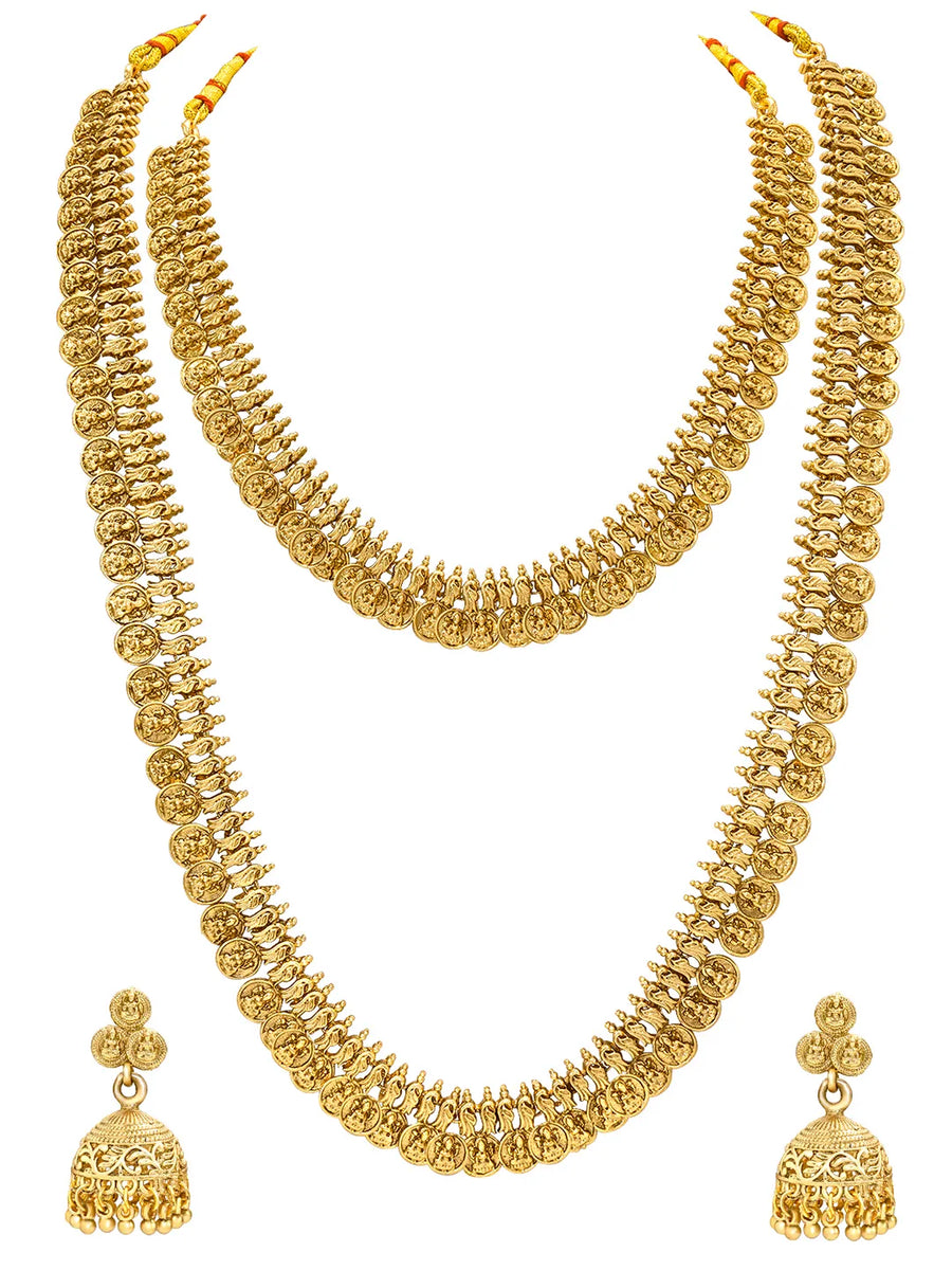 Peora Traditional Kasumala layer Bridal Set - Gold